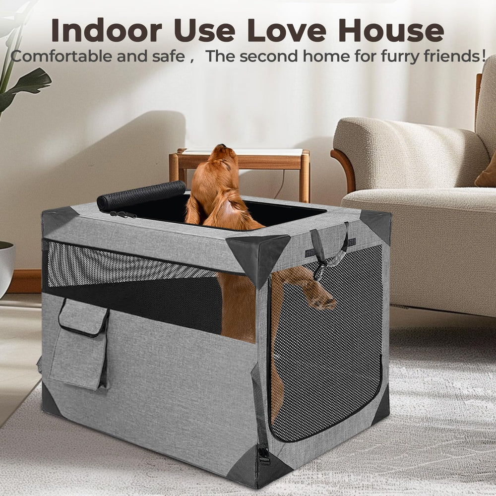 Nottia orthopedic pad adds comfort and reduces travel anxiety for dogs.