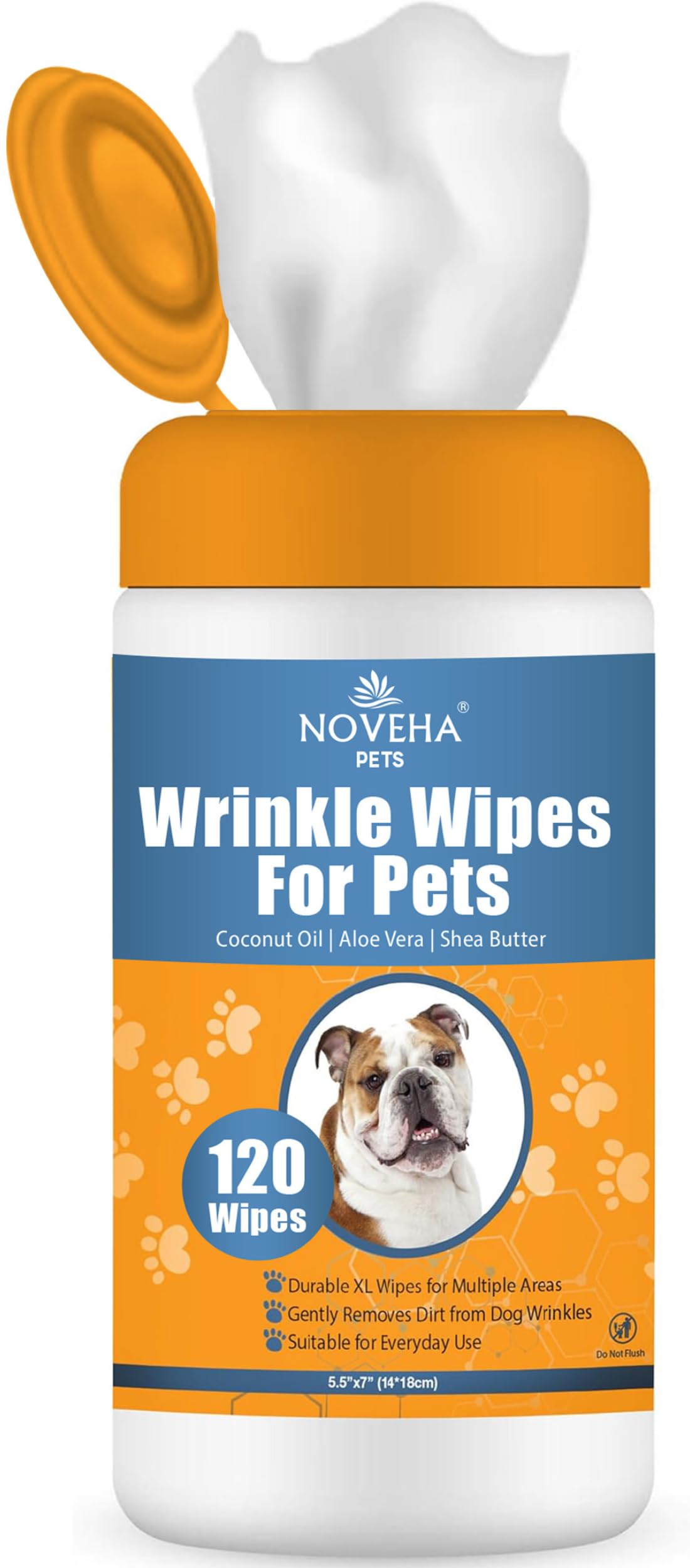 NOVEHA 120pcs wipes pack with resealable lid for easy, fresh cleaning.