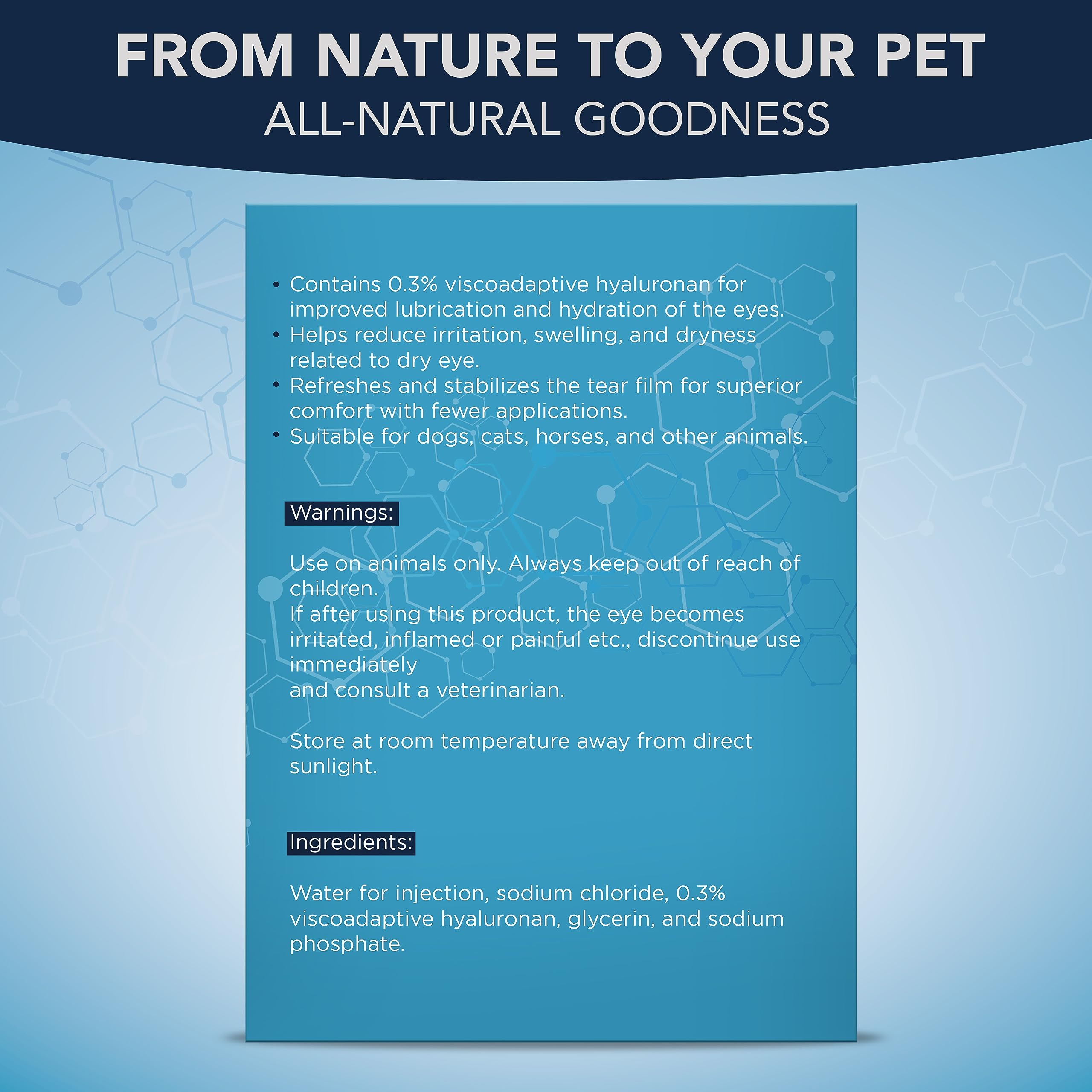 NOVEHA Pet Gel Eye Drops for dogs-use demonstrates practical application