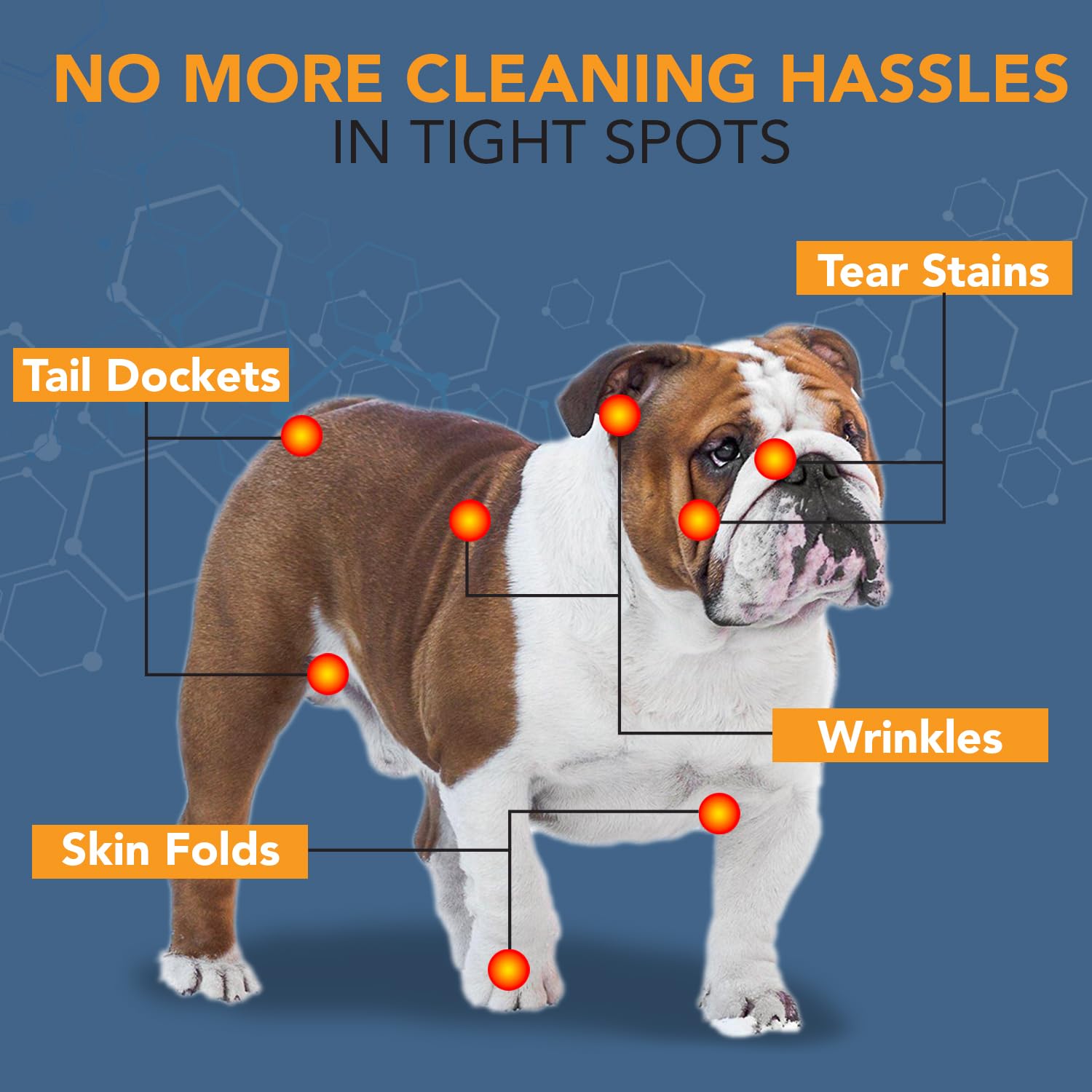NOVEHA deodorizing wipes refresh dog coats between baths.