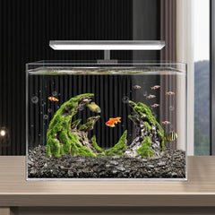 Novelsite aquarium decor smooth surfaces simplify cleaning while maintaining elegance.