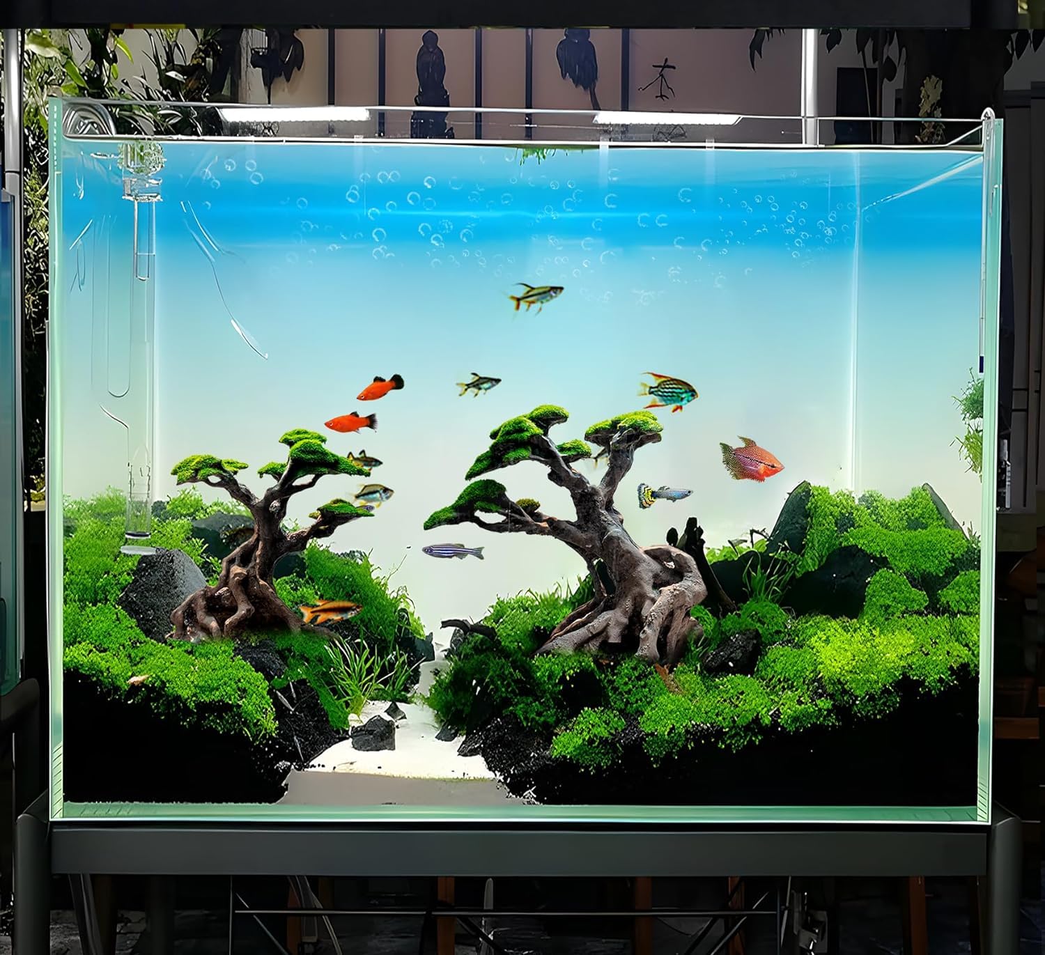 Novelsite aquarium moss texture detail adds depth and visual interest
