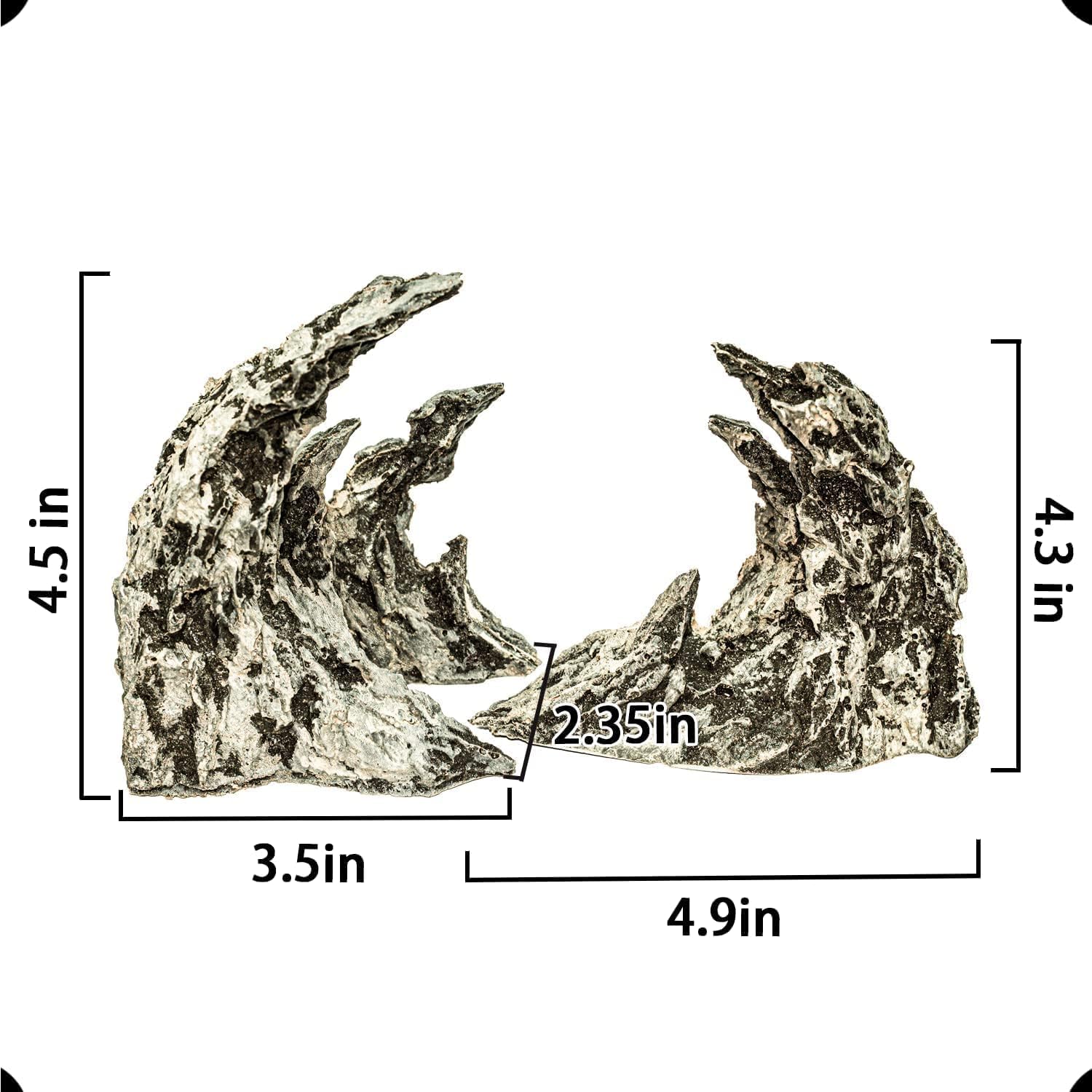 Novelsite Jagged Canyon Rock Formation assembly idea shows customizable landscape for fish