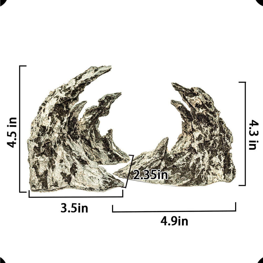 Novelsite Jagged Canyon Rock Formation assembly idea shows customizable landscape for fish