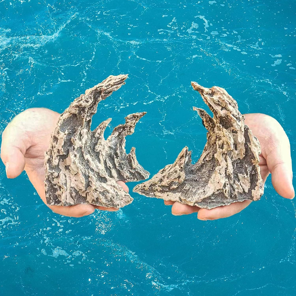 Novelsite Jagged Canyon Rock Formation underwater scene demonstrates versatile placement in aquariums