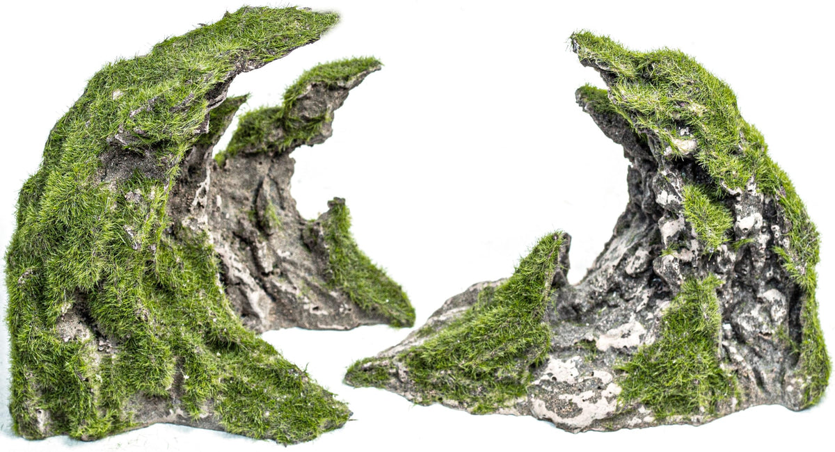 Novelsite rock ornament closeup highlights durable, fish-safe texture for natural underwater aesthetics.