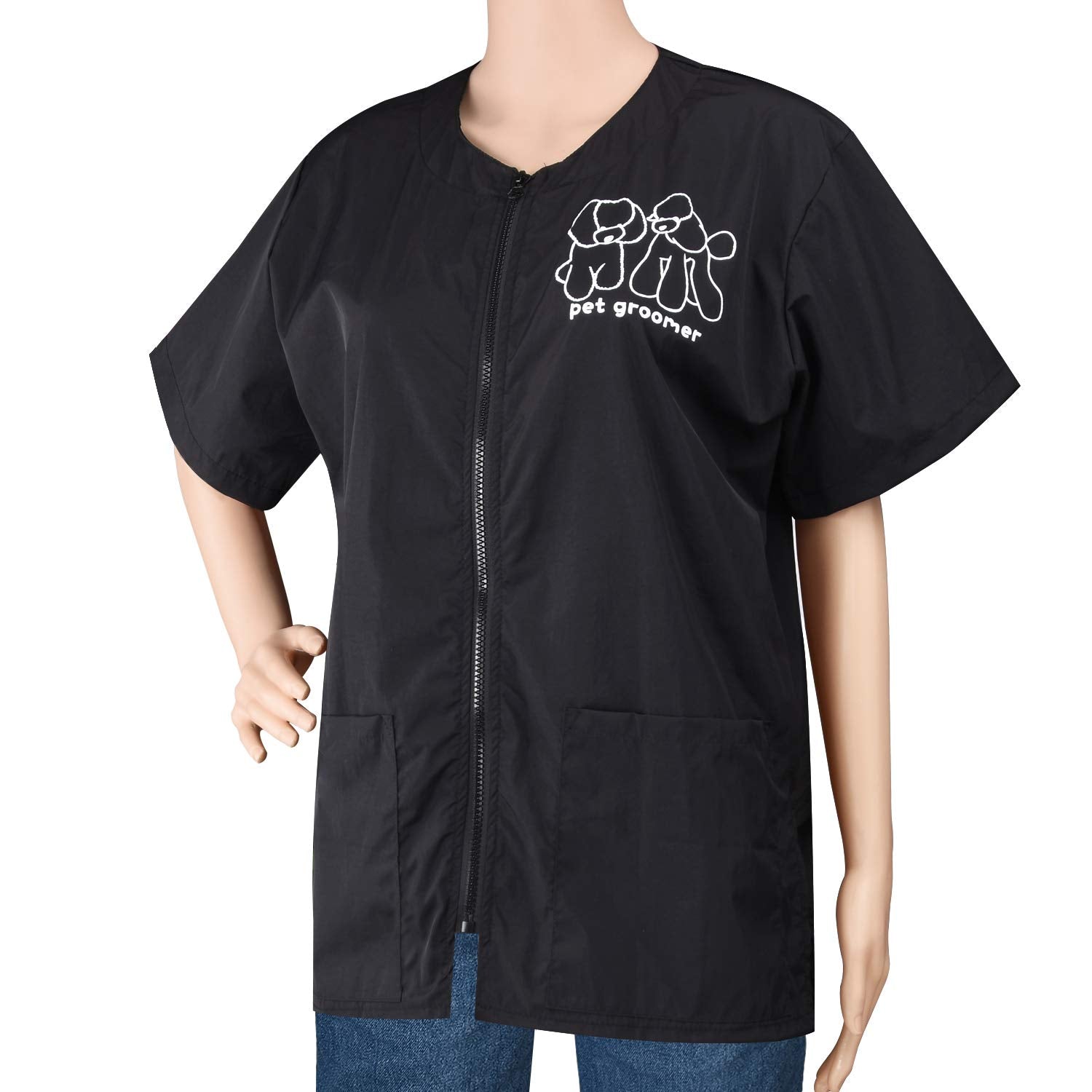 Noverlife dog-design print smock helps you stand out while staying tidy.