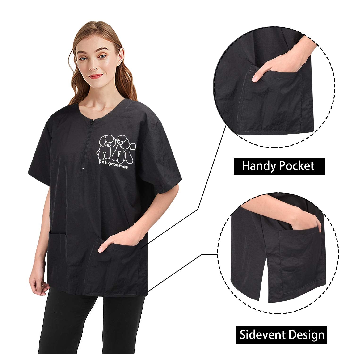 Noverlife dog-print design adds professional look during sessions