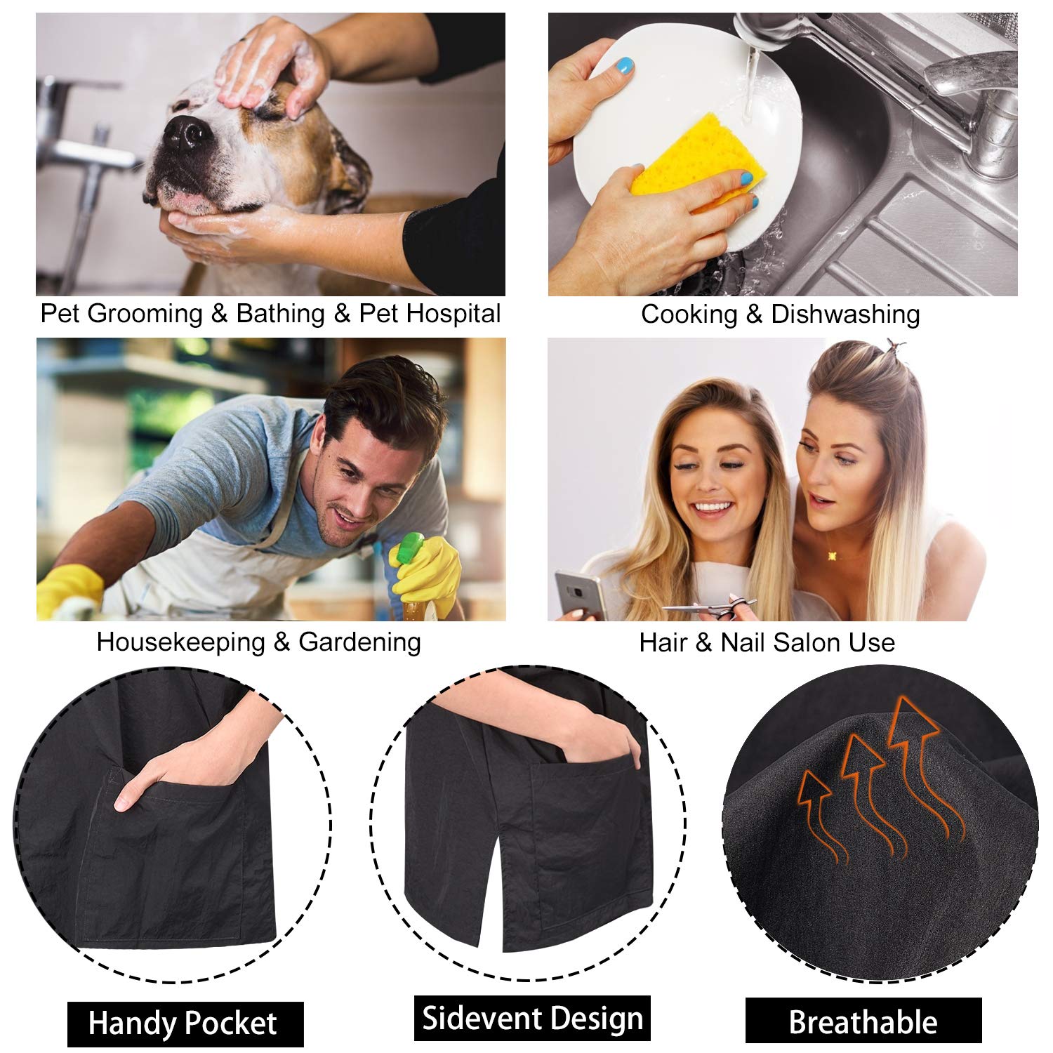 Noverlife double-sided-pocket closeup highlights versatile storage for brushes and clips.