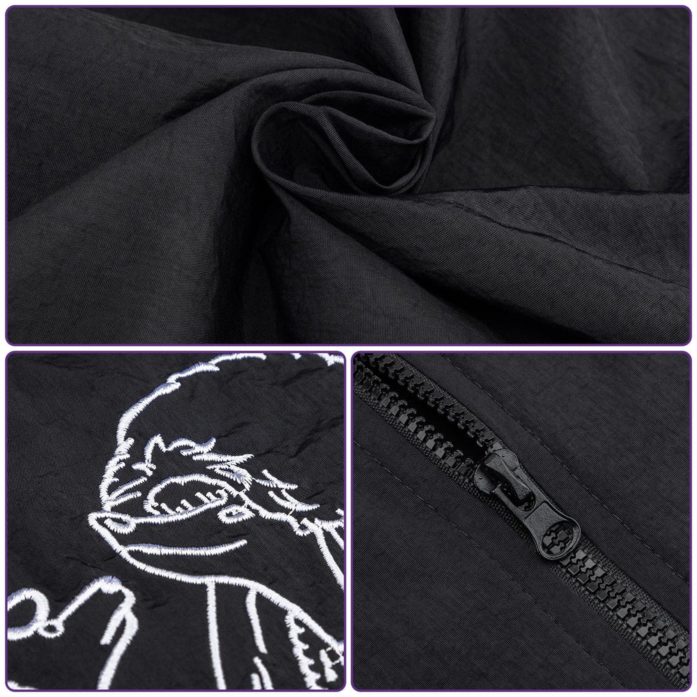 Noverlife grooming jacket with purple trim for stylish professional appearance