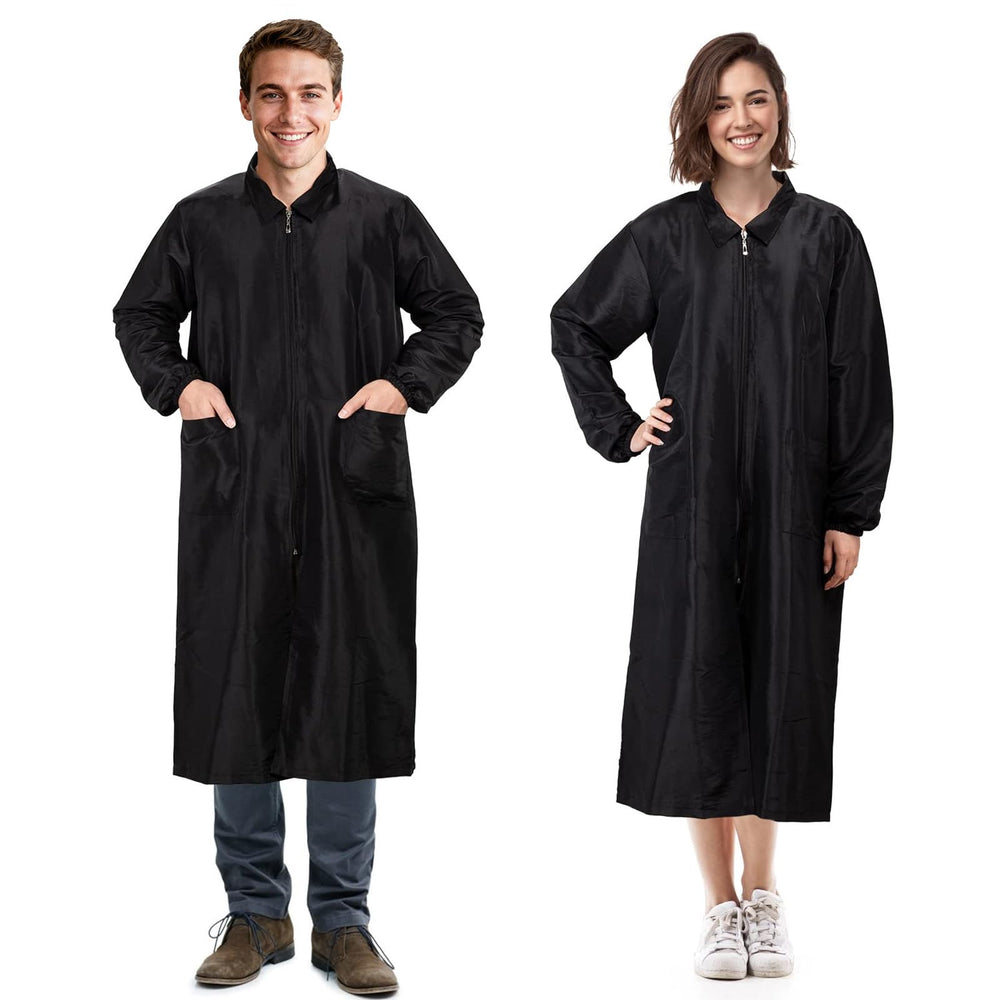 Noverlife grooming workwear front view shows pockets and anti-static fabric.
