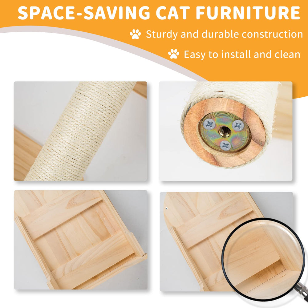 NOVGOBHOT modern wood finish blends with home decor while entertaining cats