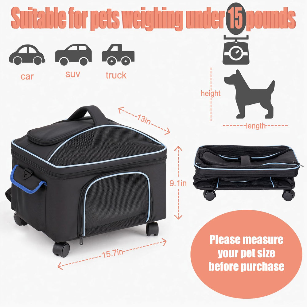 NOVOLAB booster-style cat car seat elevates pets for a window-view during rides.