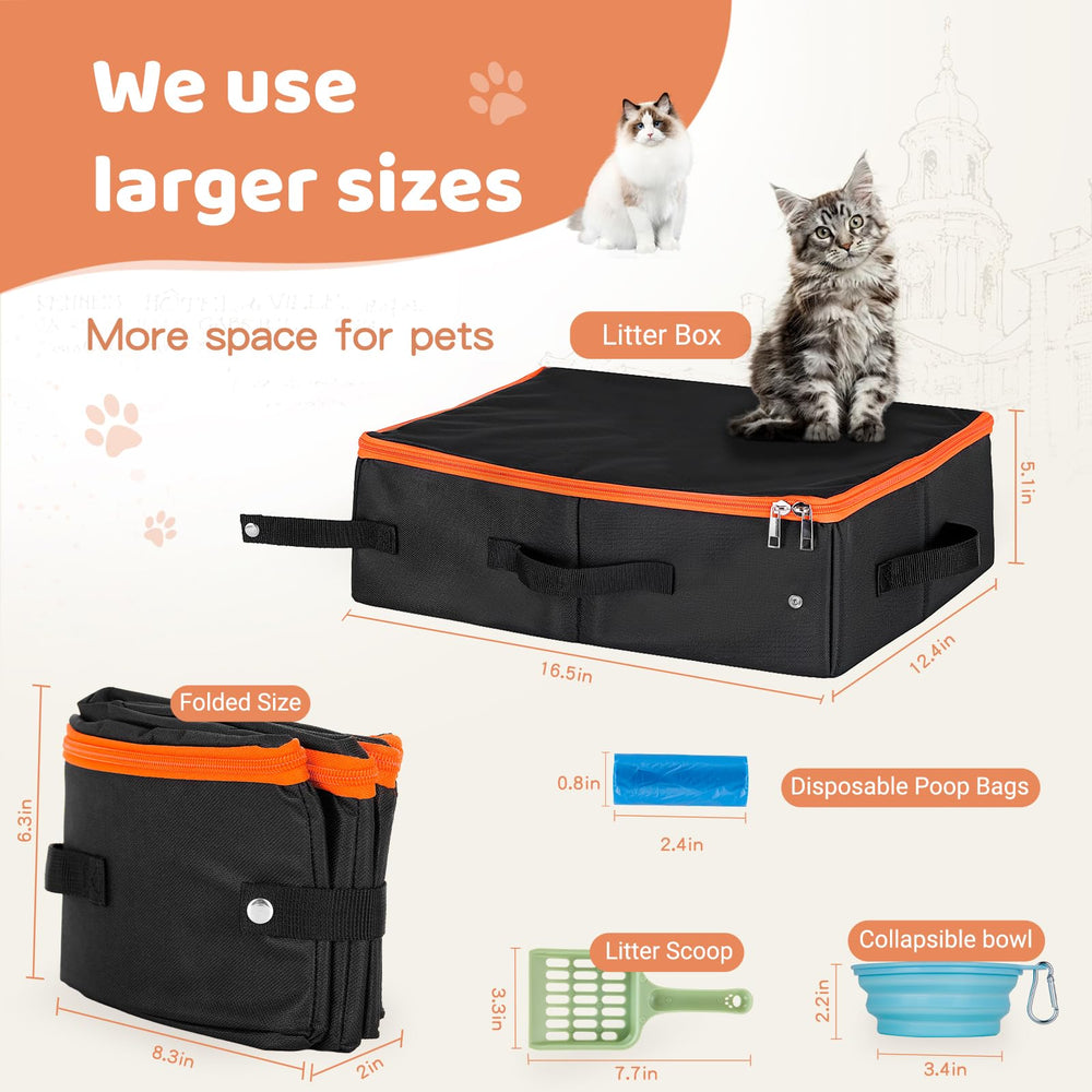 NOVOLAB enclosed litter box with lid showing odor containment during travel