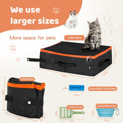 NOVOLAB enclosed litter box with lid showing odor containment during travel