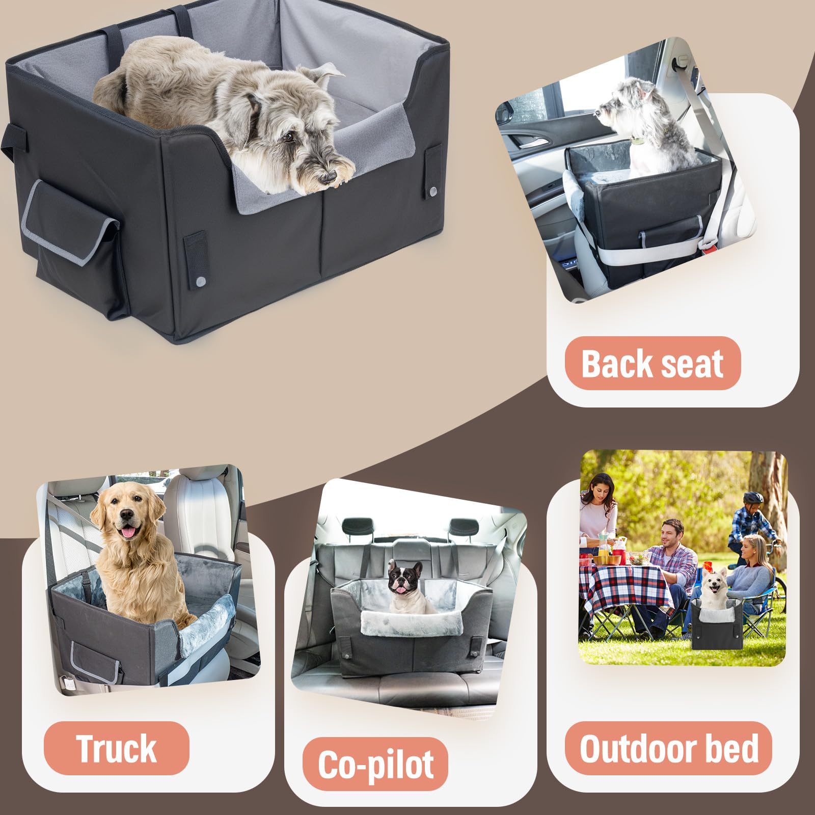 NOVOLAB dog car seat waterproof material for easy cleaning