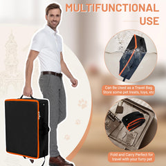 NOVOLAB litter box for cats with waterproof oxford material for indoor/car trips