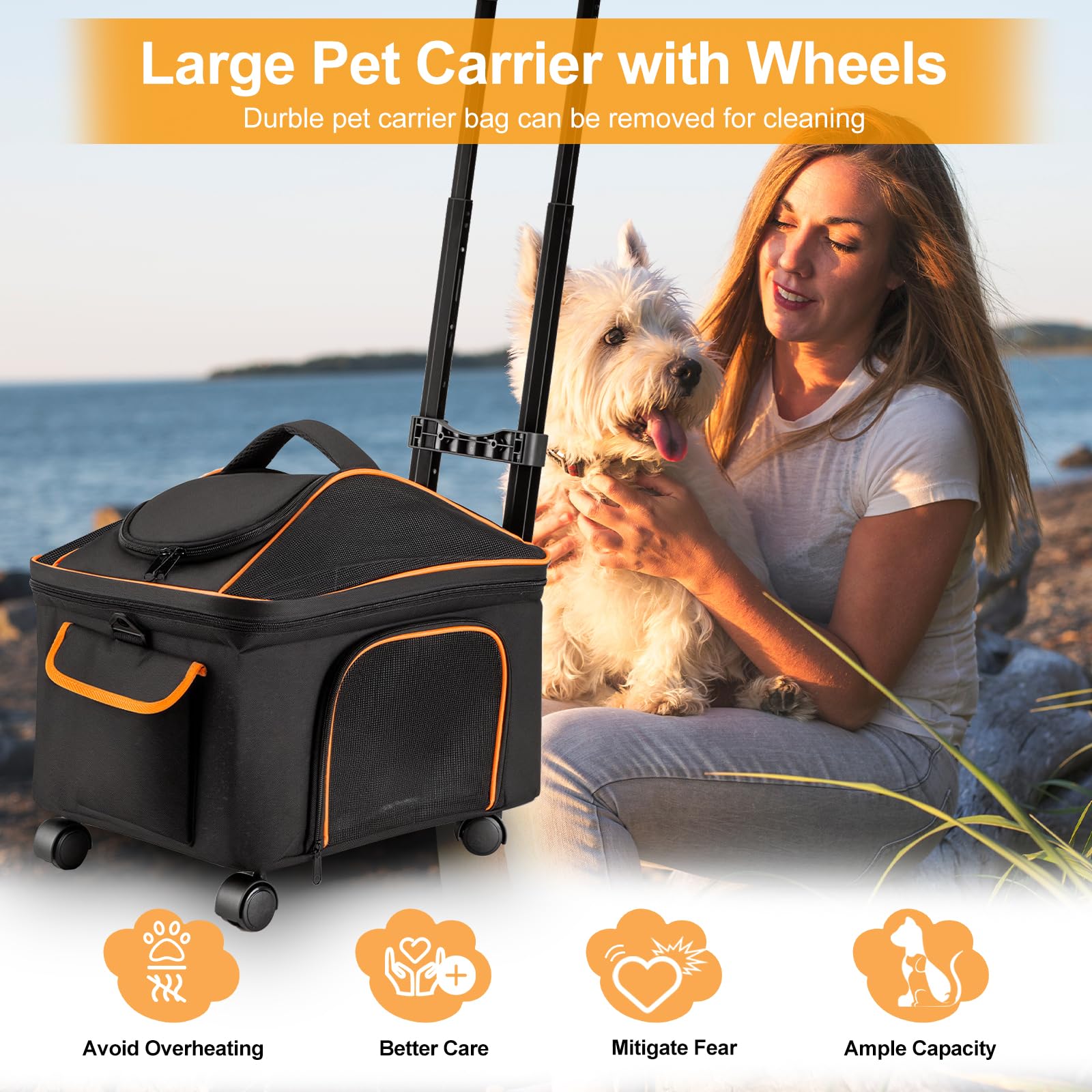 NOVOLAB soft-sided carrier with mesh windows for better airflow