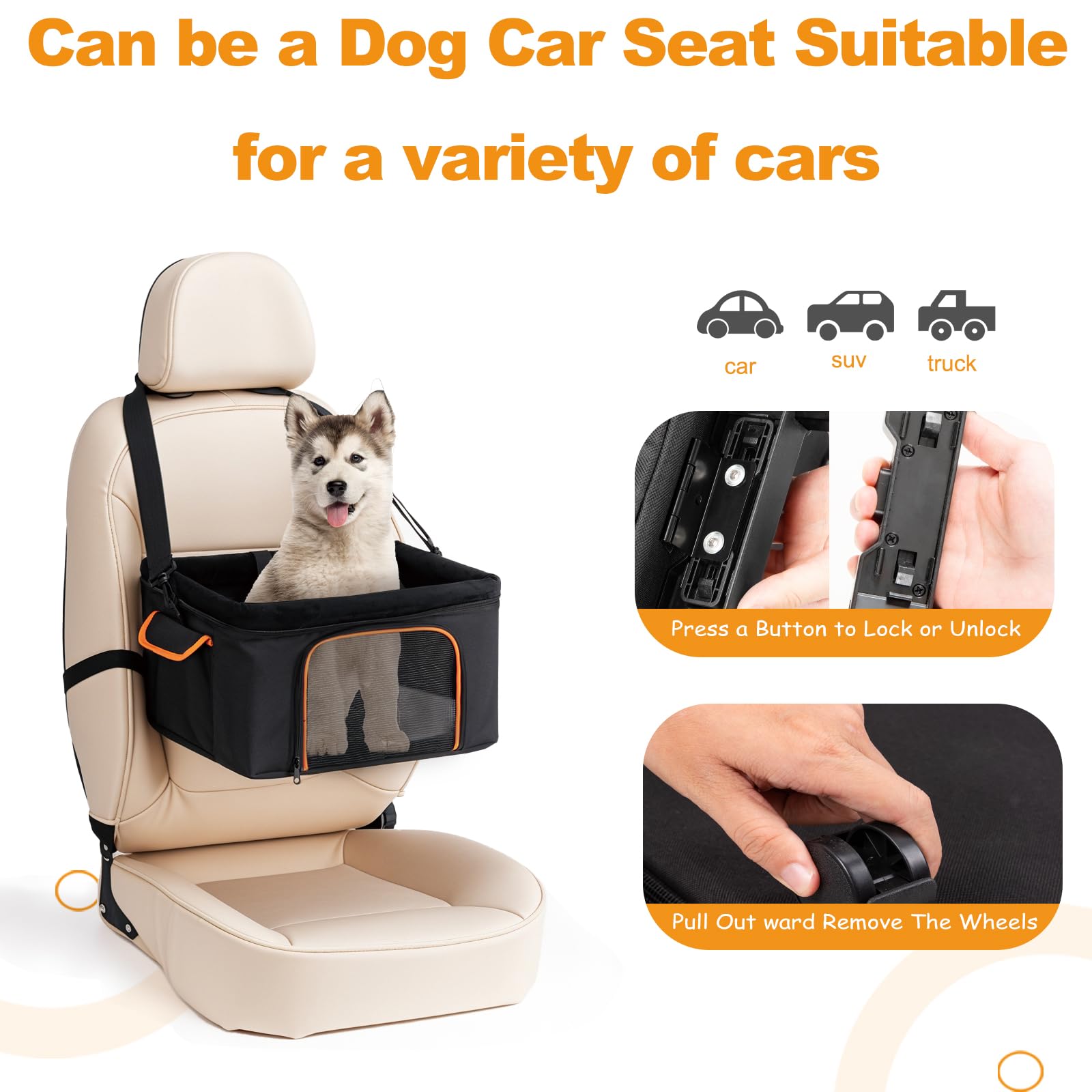 NOVOLAB carrier side pocket stores treats and toys on the go