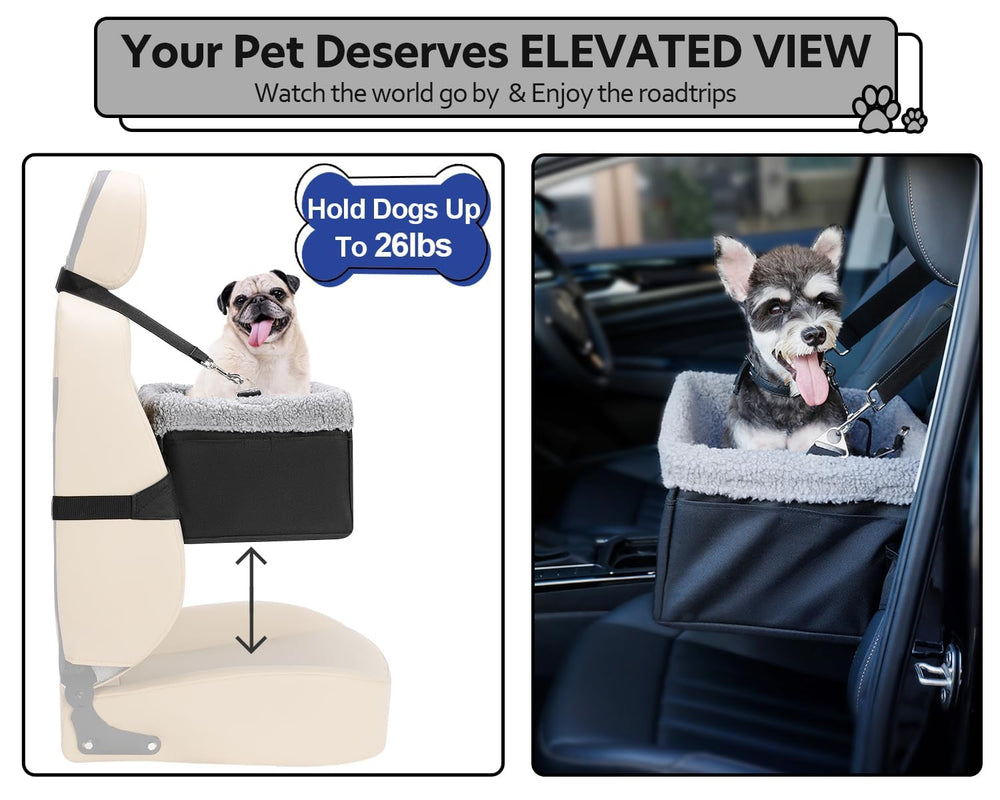 NOVOLAB plush-edge-detail image conveys cozy paws resting during car rides.