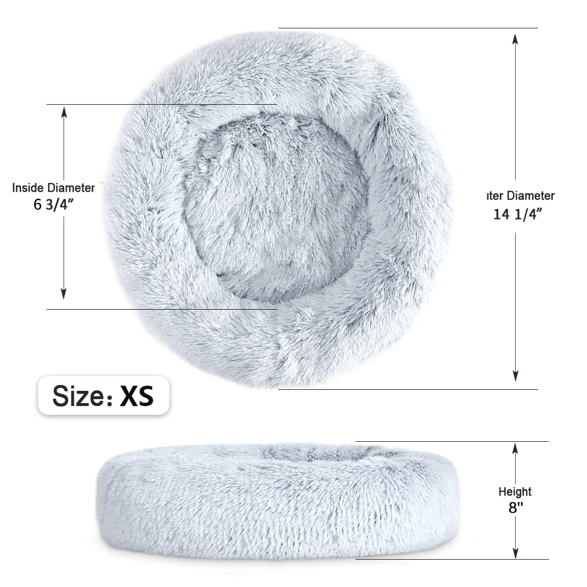 NOYAL Calming Donut Bed waterproof base protects floors during naps