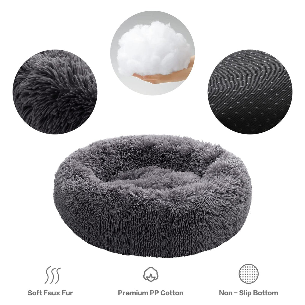 NOYAL Calming Donut Bed side view highlights raised rim for calmer naps