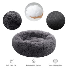 NOYAL Calming Donut Bed side view highlights raised rim for calmer naps