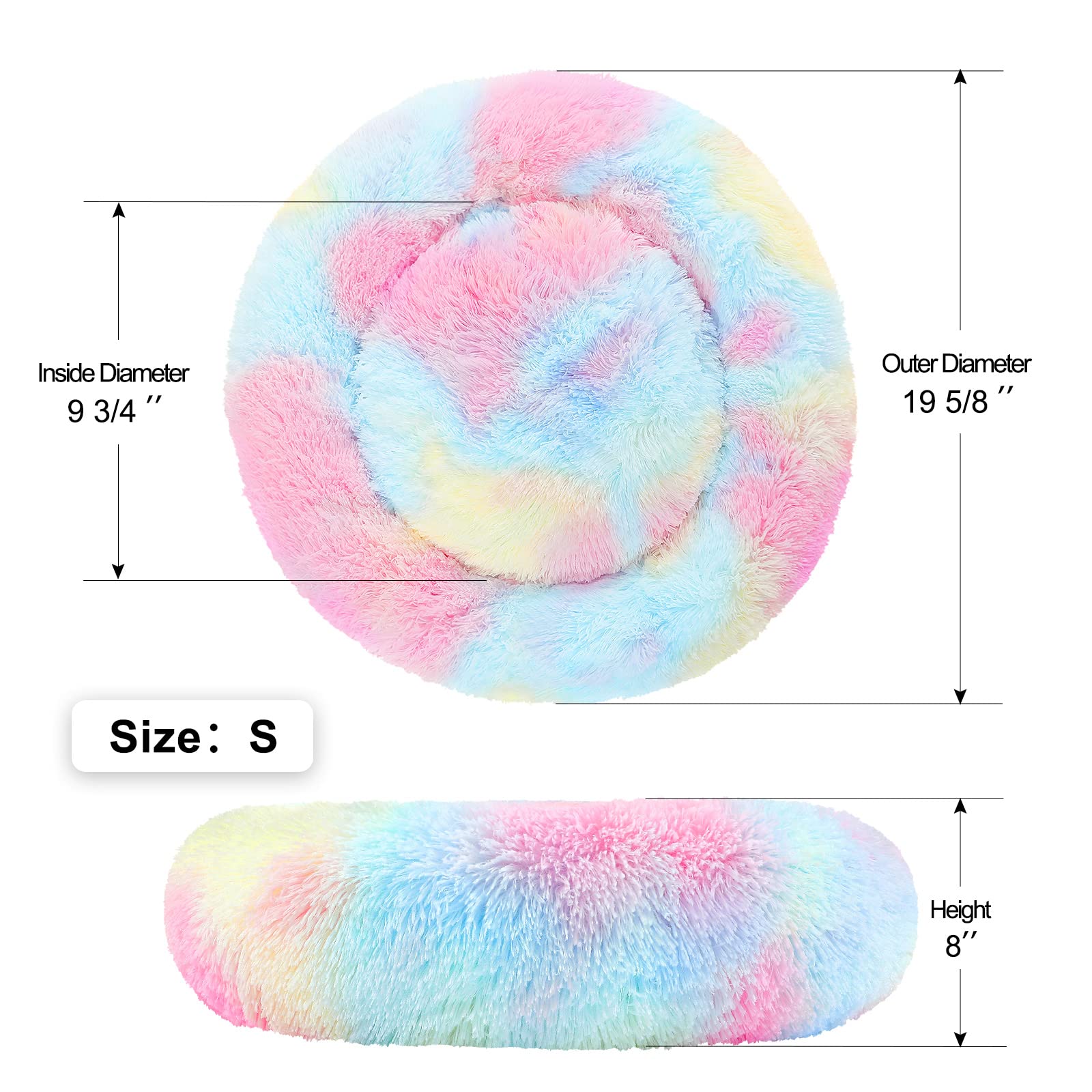 NOYAL Calming Donut Bed waterproof bottom protects floors from accidents.