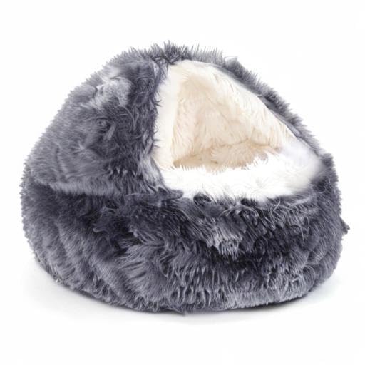 NOYAL Round Hooded Donut Bed size chart display helps match your pet.
