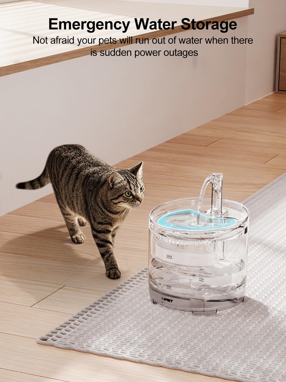 NPET WF050 visible water level aids quick refills