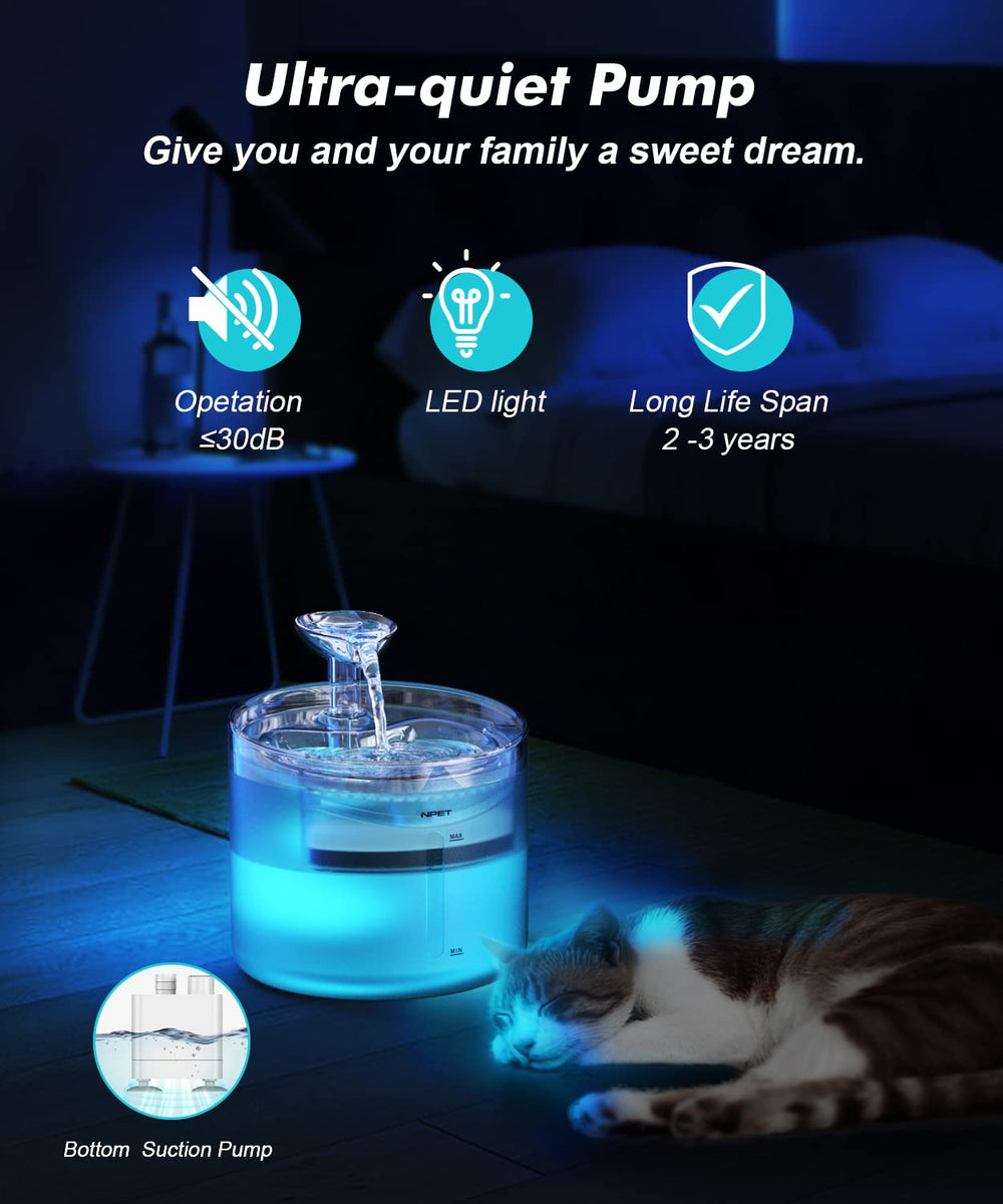 NPET WF100 triple-filtration removes debris and improves taste