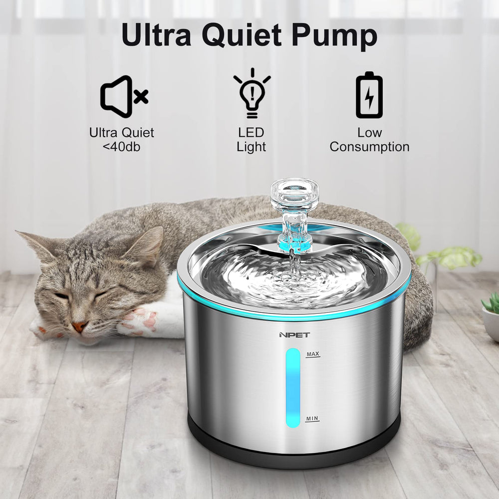NPET WF210 ultra-quiet pump provides peaceful operation with gentle illumination.