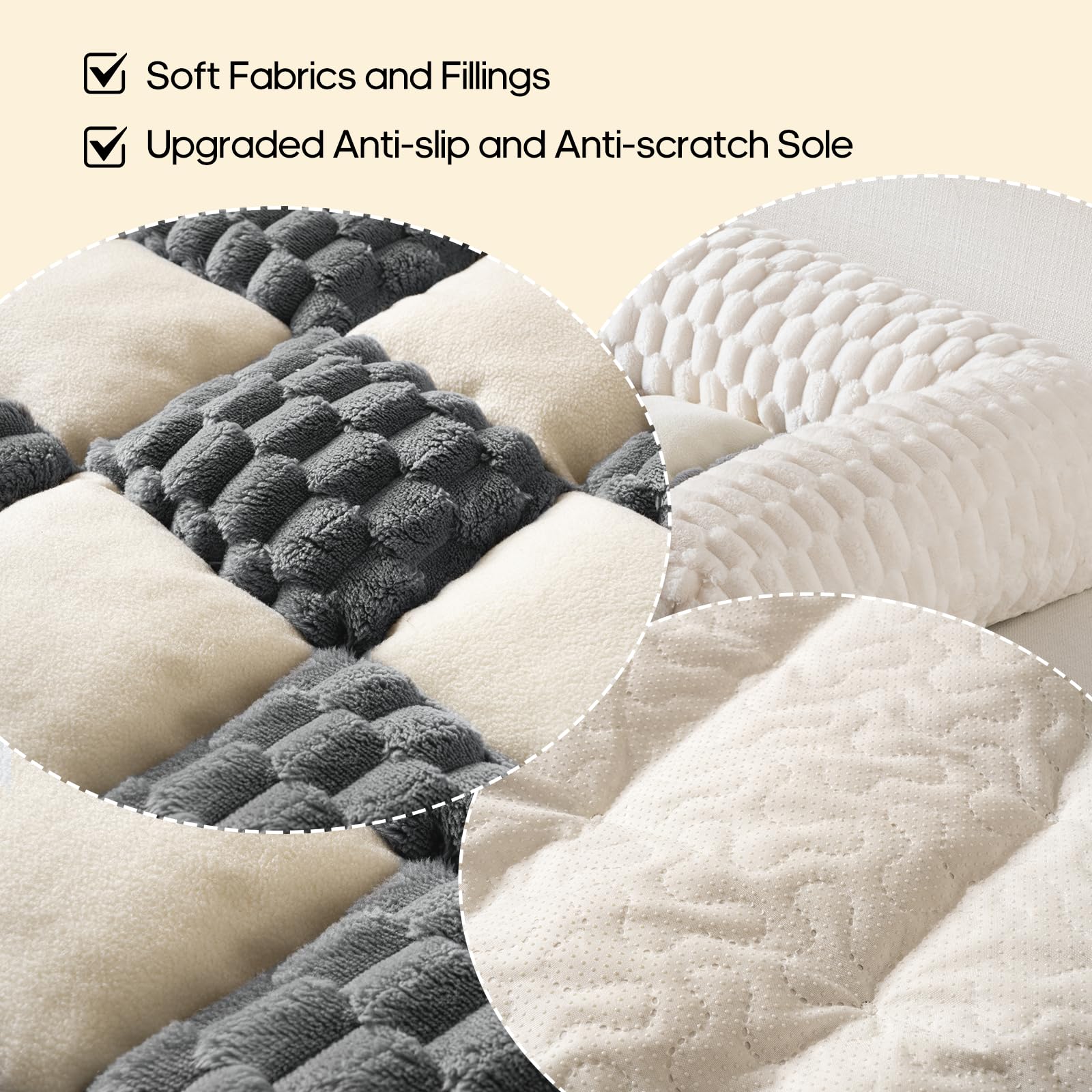 Npetrsnug dog couch bed memory foam pillow supports neck during rest