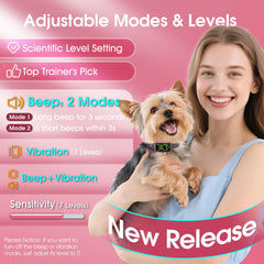 NQQHNN collar visual UI highlights seven sensitivity levels for tailored training