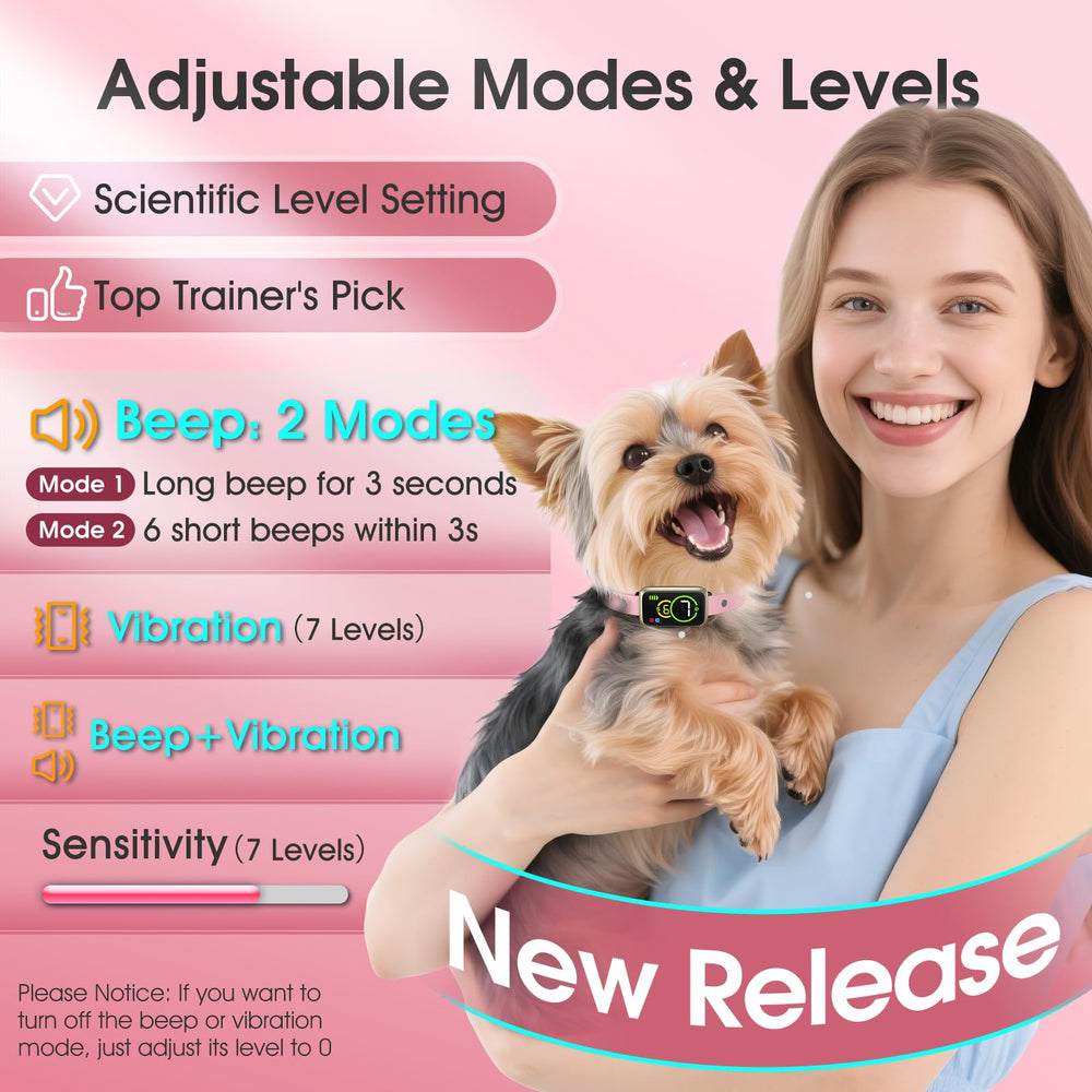 NQQHNN 1S Stop Bark Collar training modes reduce barking with beep and vibration