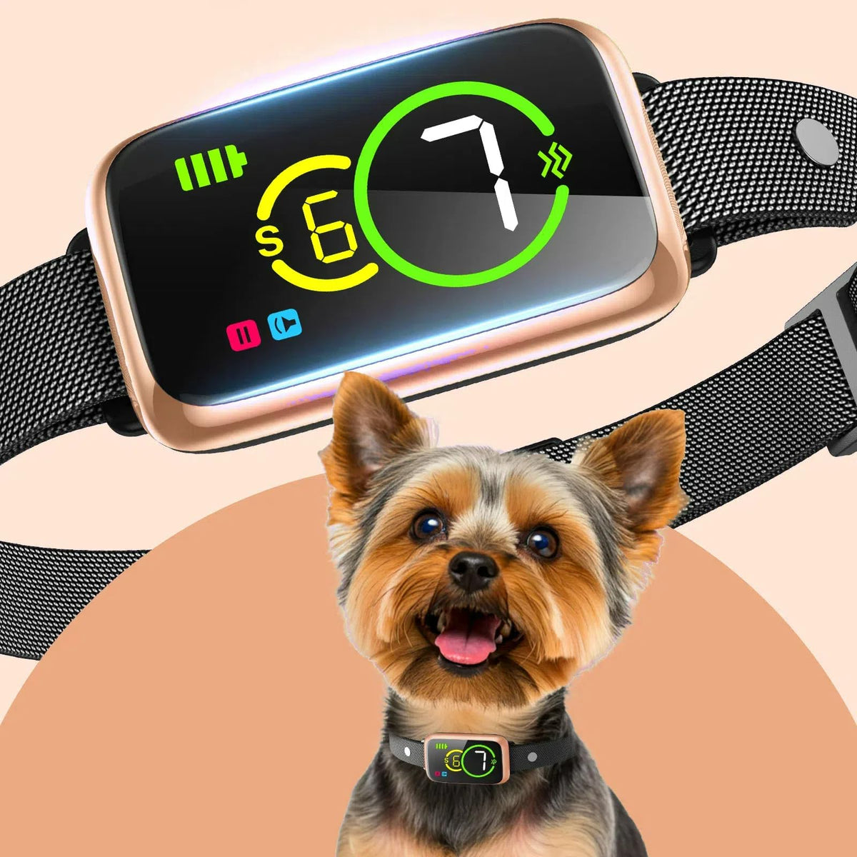 NQQHNN 1S Stop Barking Collar — humane beep and vibration for calmer dogs.