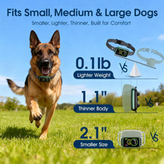 NQQHNN 1S Stop Barking collar IP67 waterproofness for indoor and outdoor use.