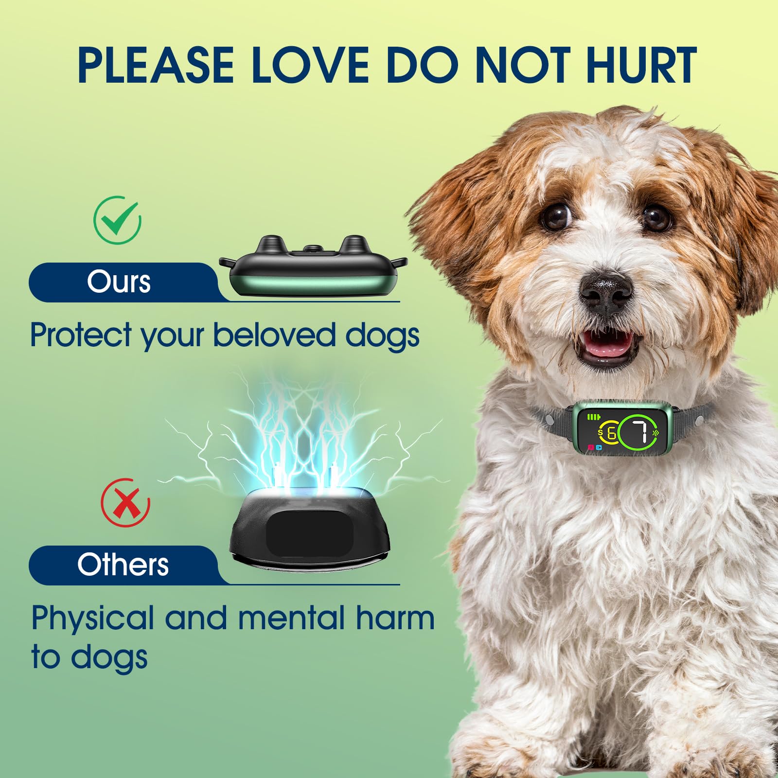 NQQHNN dog training collar in a real-life outdoor scenario