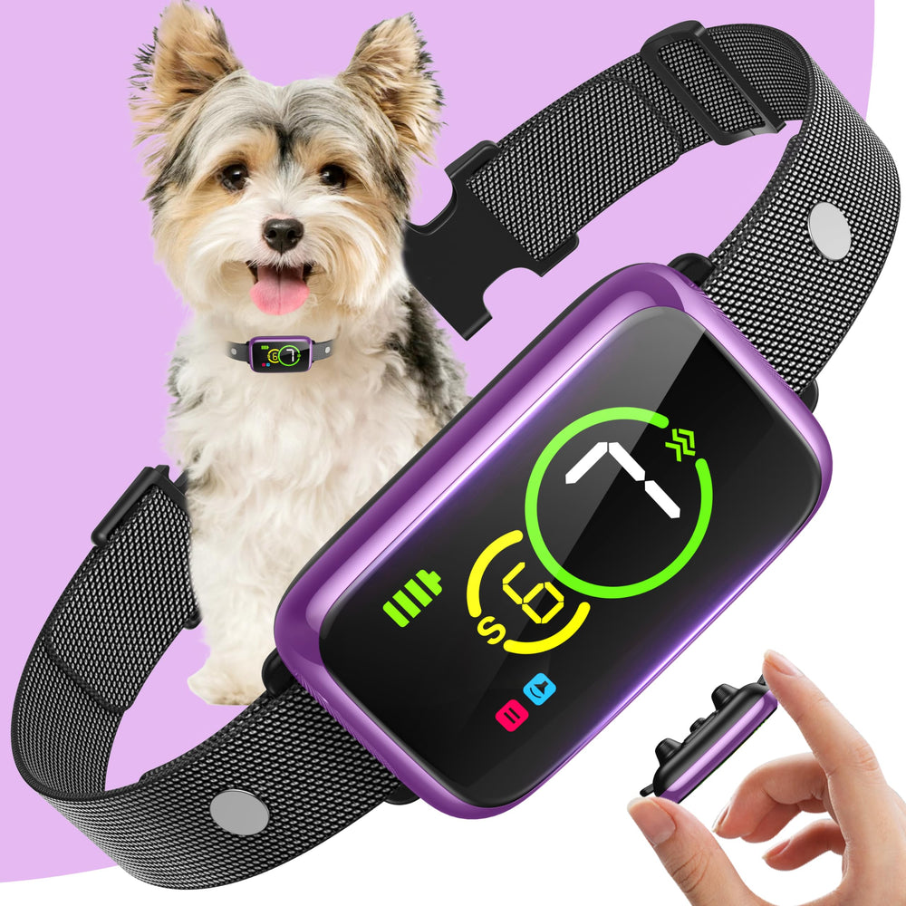 NQQHNN smart dog bark collar boxed setup with easy-start guide.