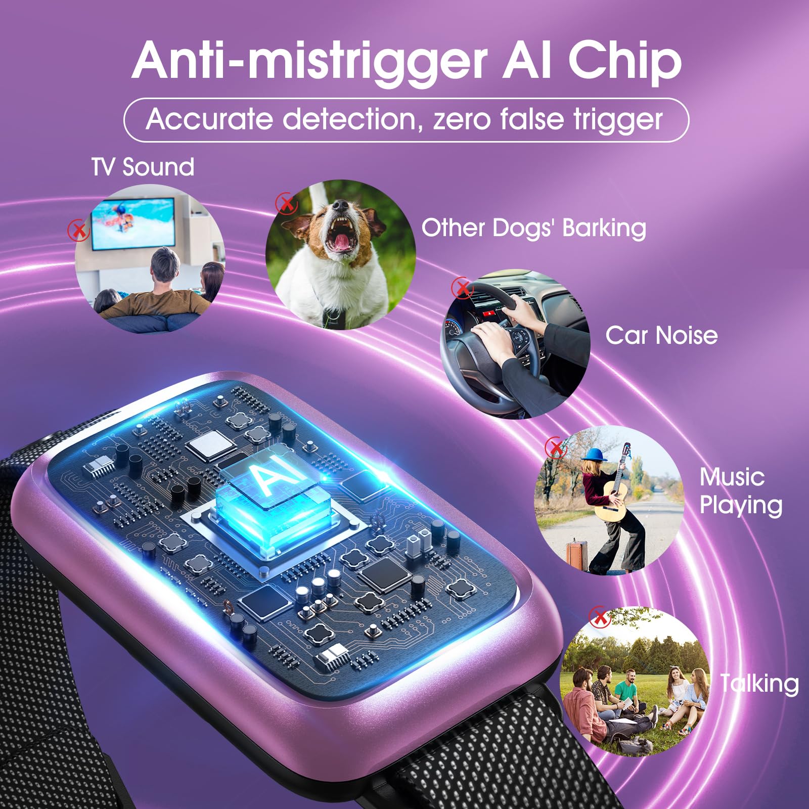 NQQHNN smart dog bark collar charging indicator shows quick 2-hour recharge.
