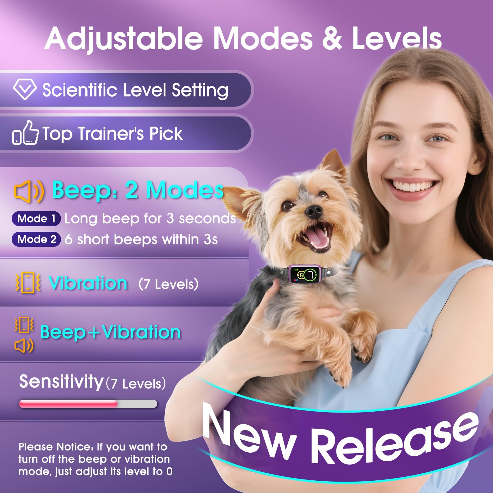 NQQHNN smart dog bark collar medium-dog-use for calm, controlled training.