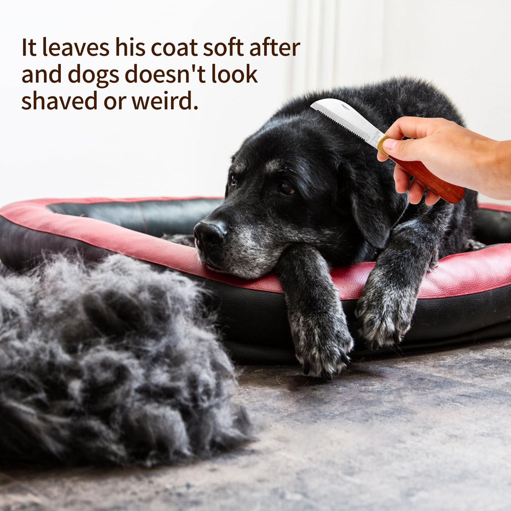NRTFE shedding tool leaves the coat soft after grooming sessions.