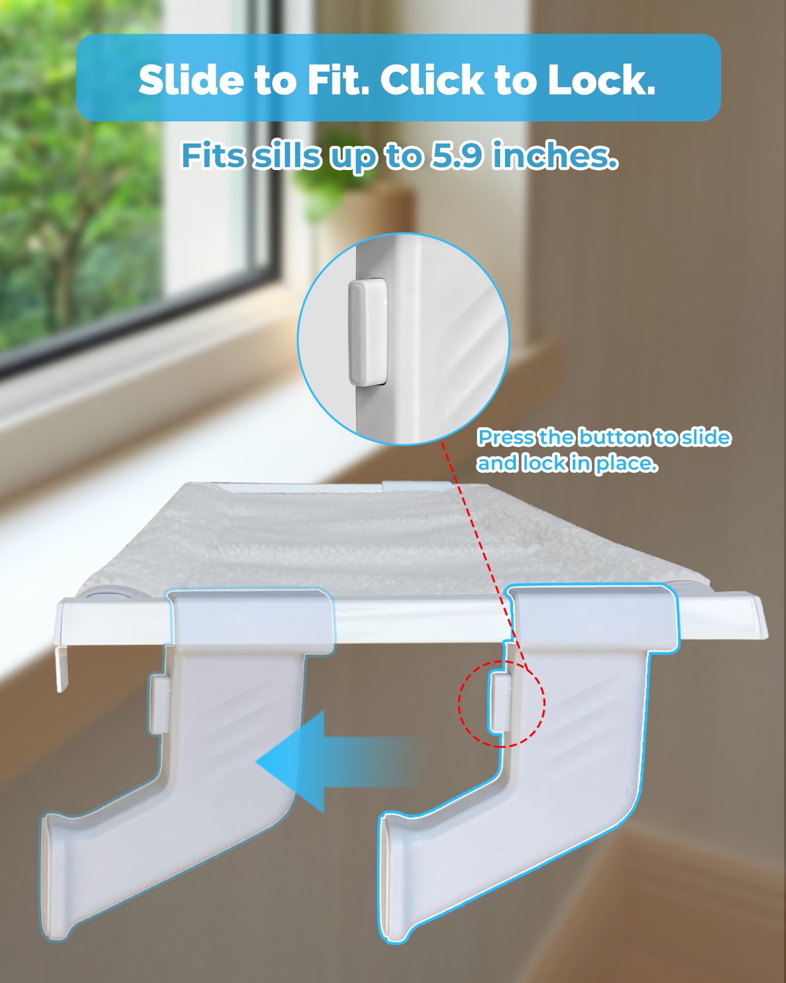 NRYDEPET window-sill compatibility ensures versatile placement on most windows