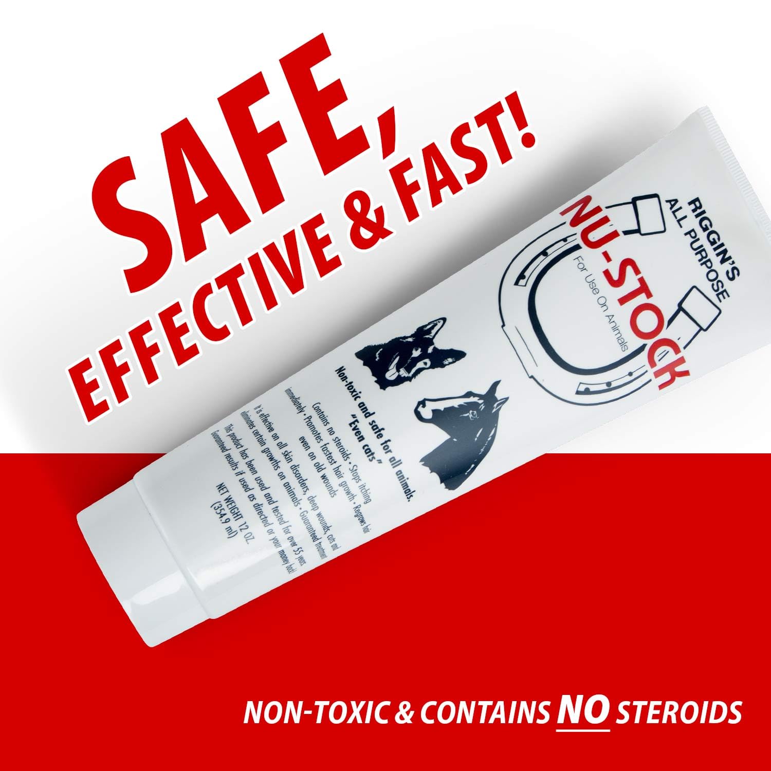 Nu-Stock Wound Cream applied to cattle skin for supportive topical care