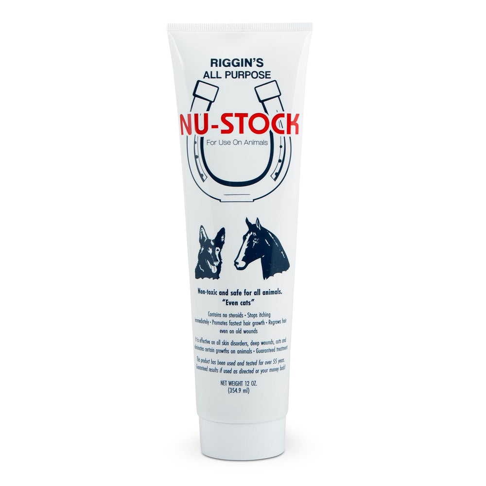 Nu-Stock Wound Cream tube close-up showing non-toxic animal care