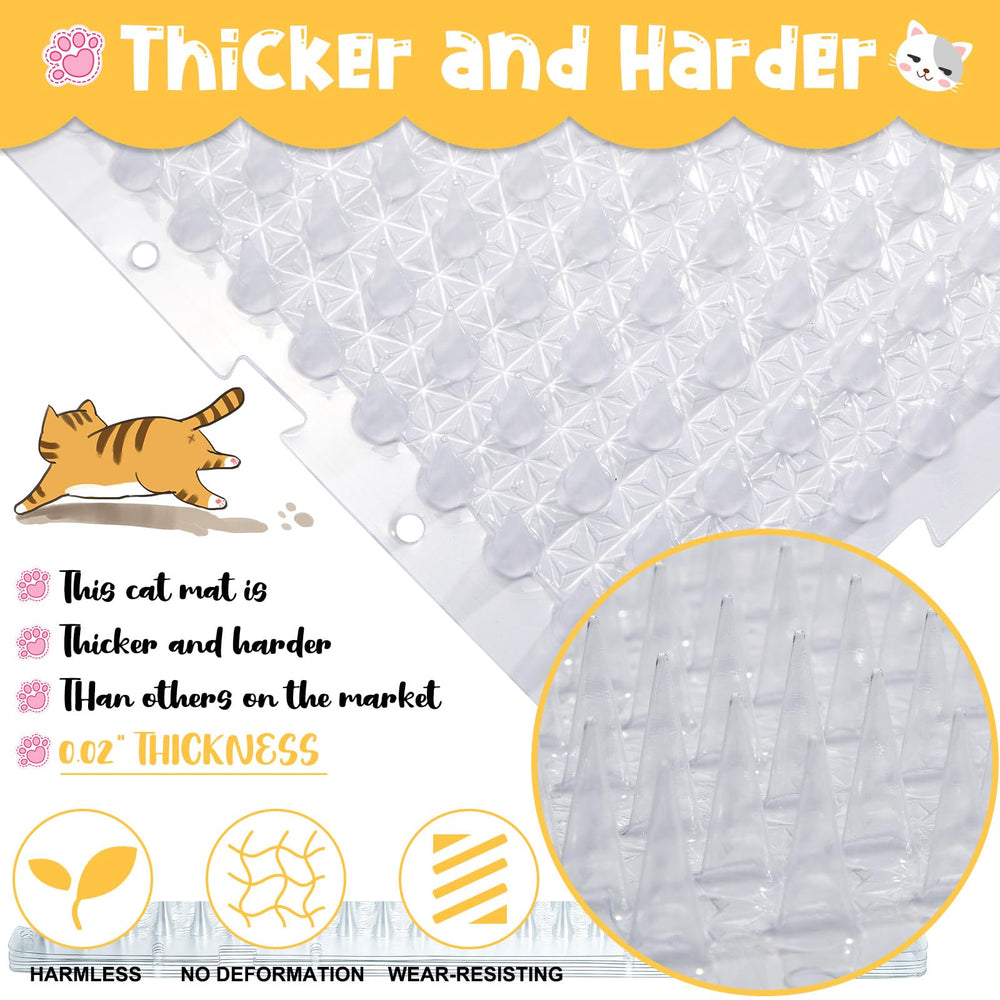 Nuanchu 12-pack cat deterrent mats ensures wide-area coverage.