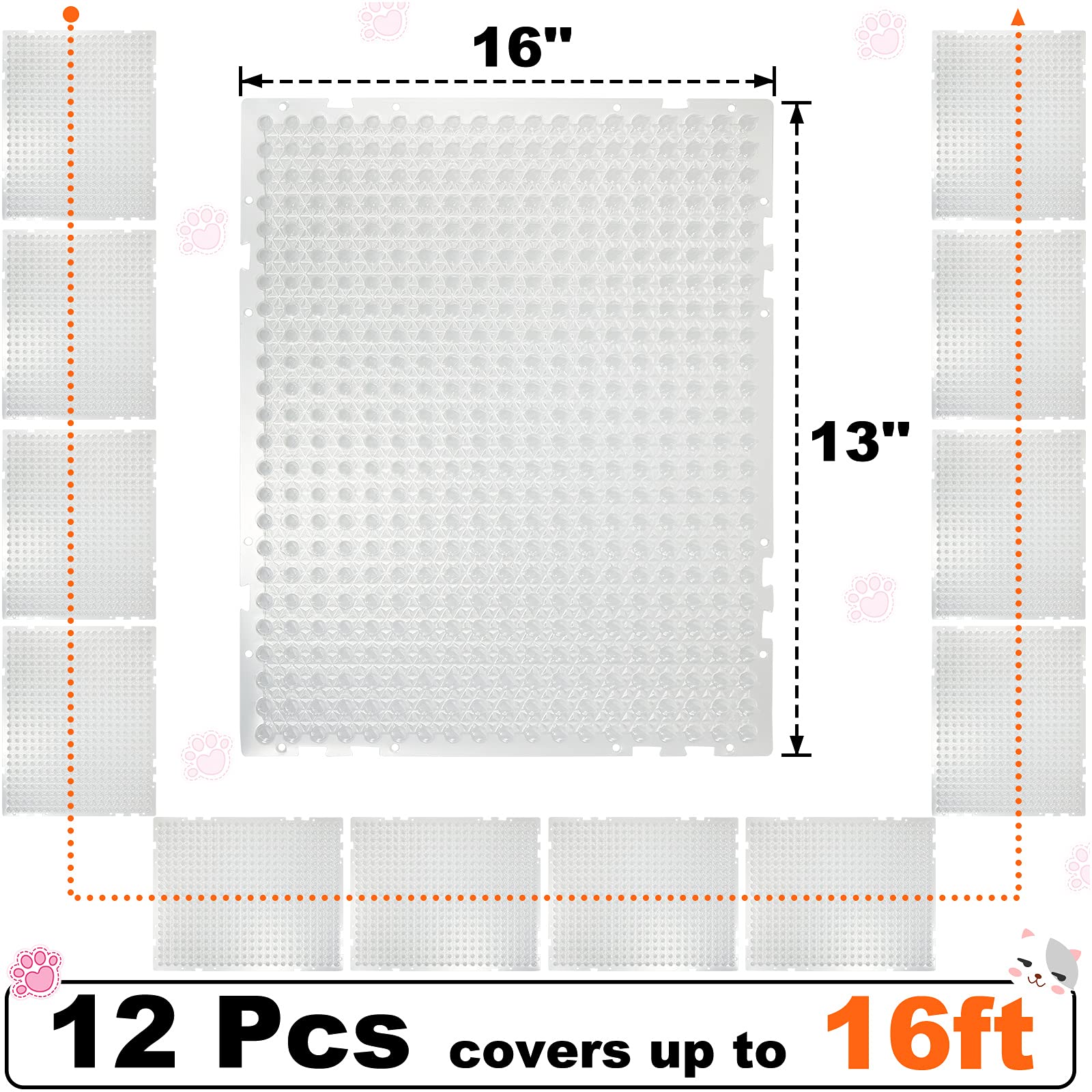 Nuanchu cat deterrent mat on sofa edge prevents pets from jumping.