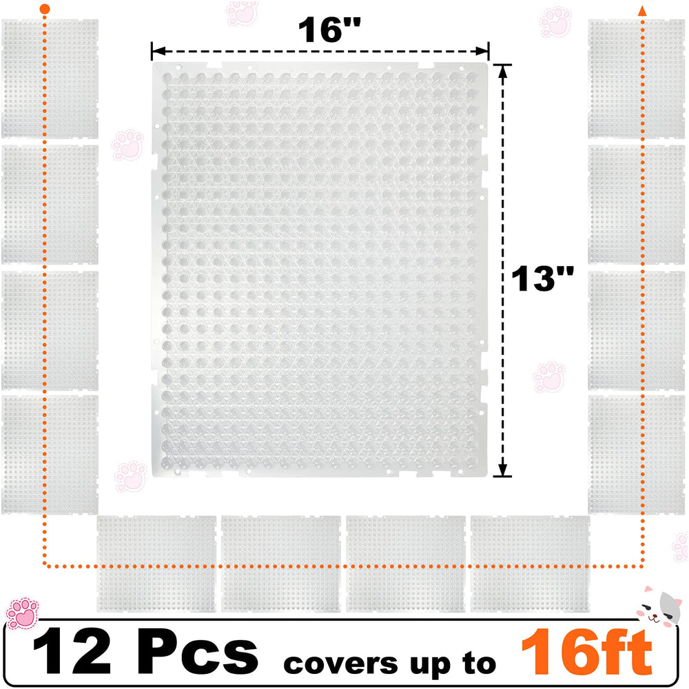 Nuanchu cat deterrent mat on sofa edge prevents pets from jumping.