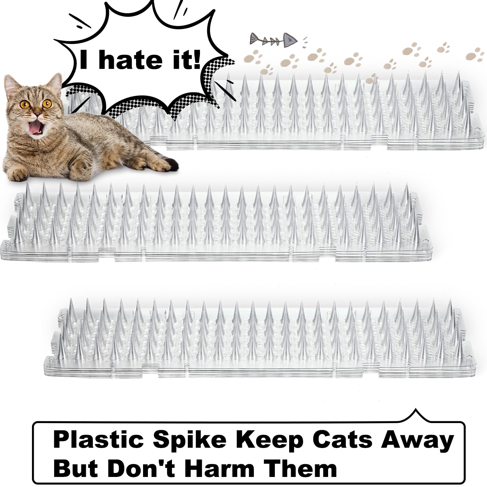 Nuanchu cat deterrent mat on window sill protects plants and interiors.