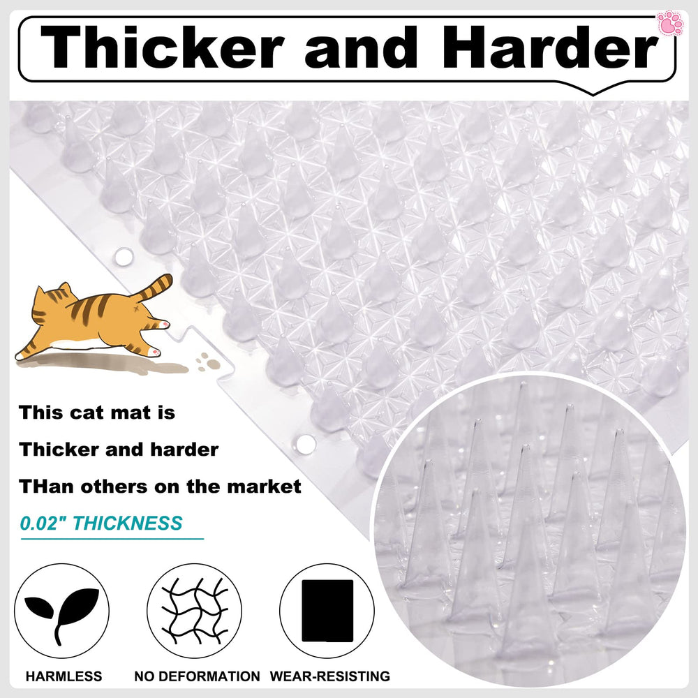 Nuanchu cat repellent mat on patio or balcony deters cats from paths